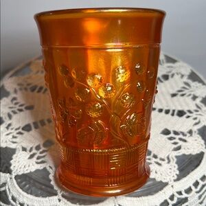 Northwood Marigold Carnival Glass Raspberry Tumbler – 4”